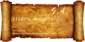 Illés Abigél névjegykártya